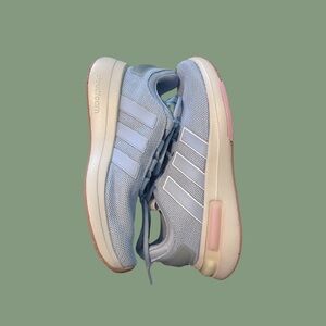 BRAND NEW Cloudfoam Comfort Adidas Sky Blue and White Athletic Shoes